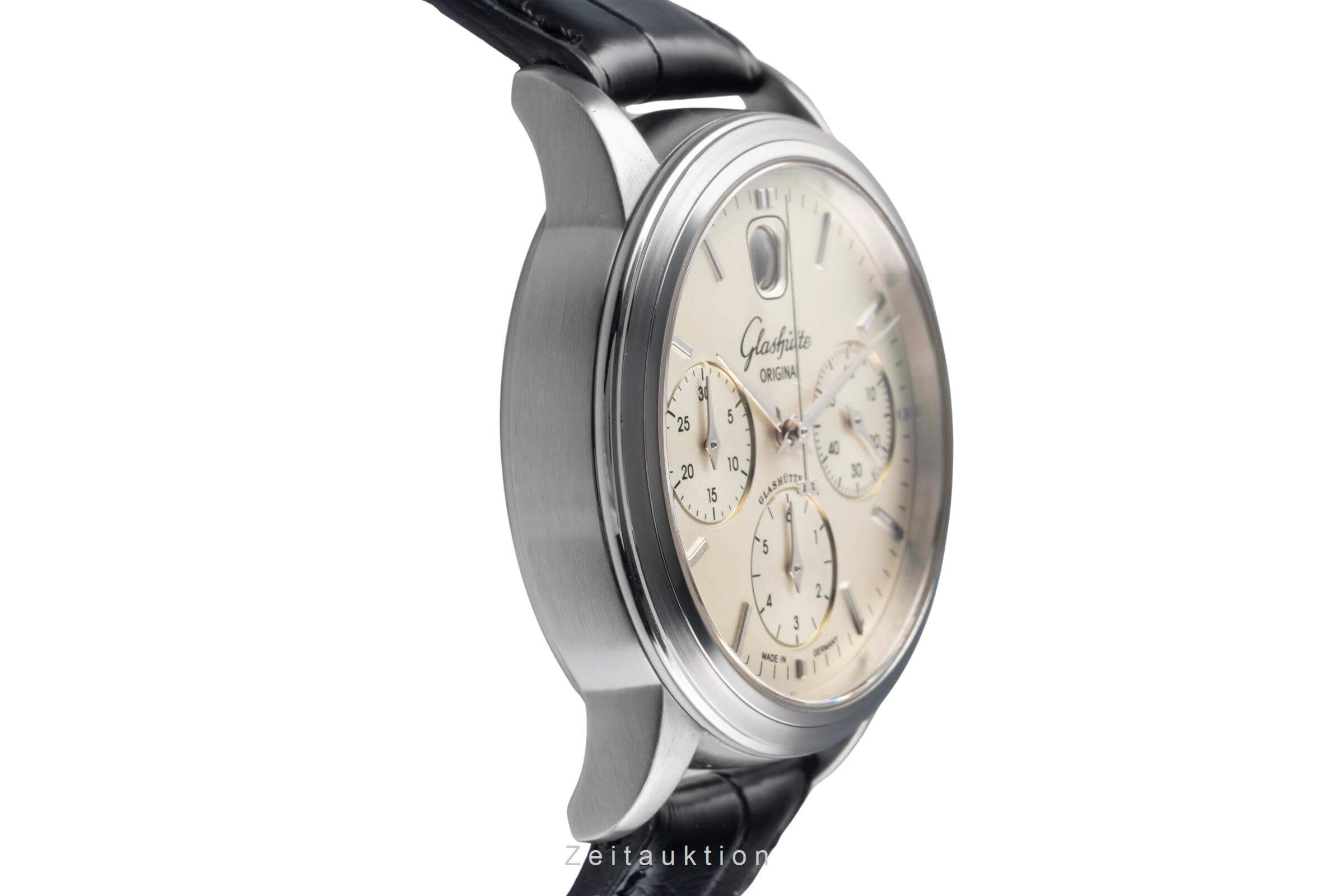 Glashütte Original Senator chronographe acier automatique Kal. GUB 39 Ref. 39-32-11-13-04  | Zeitauktion