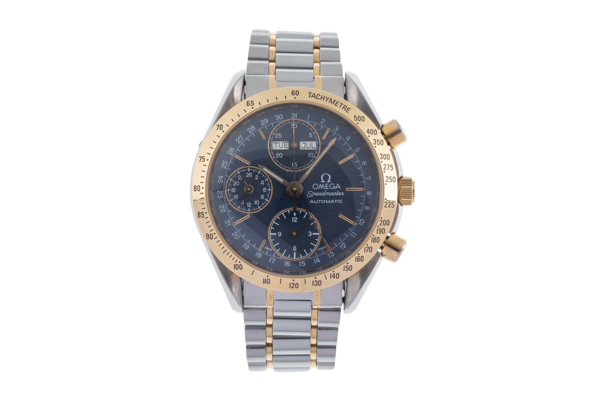 Omega Speedmaster chronographe acier / or  automatique Kal. 1150 Ref. 3321.80.00  | Zeitauktion