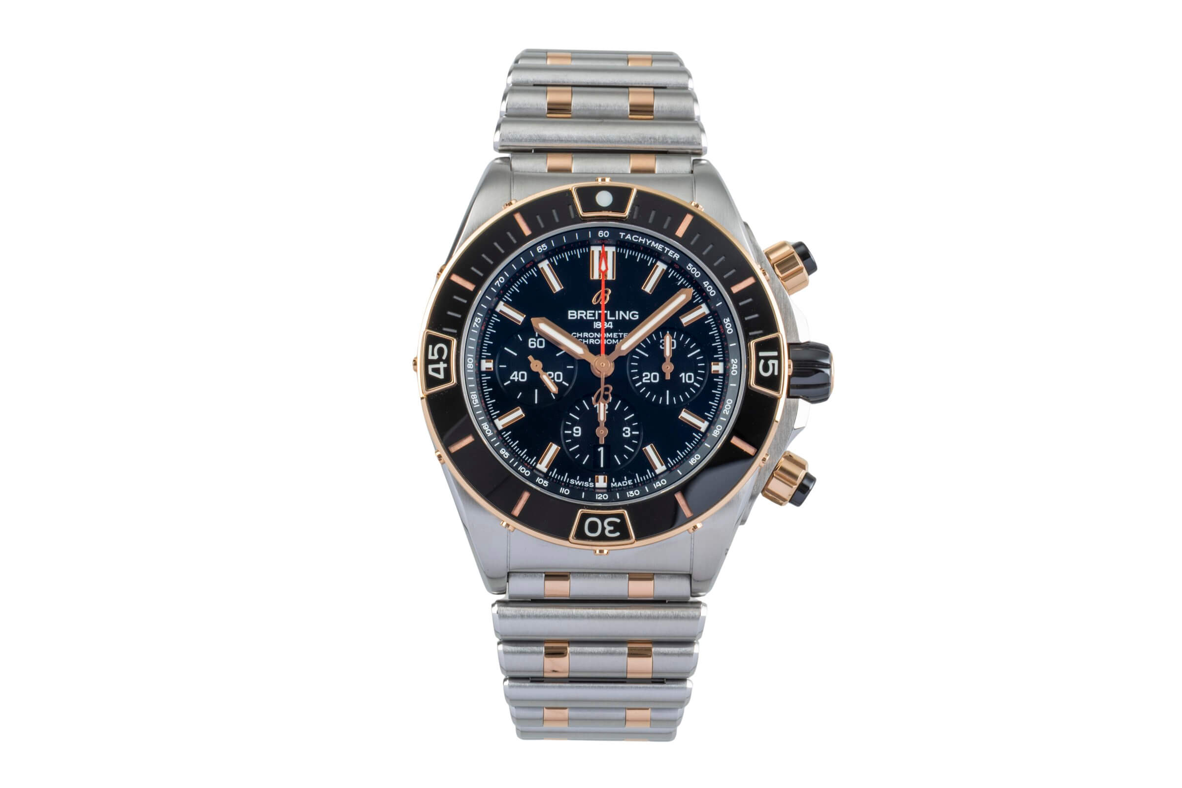Breitling Chronomat chronograph steel / gold automatic Kal. B01 Ref. UB0136251B1U1  | Zeitauktion