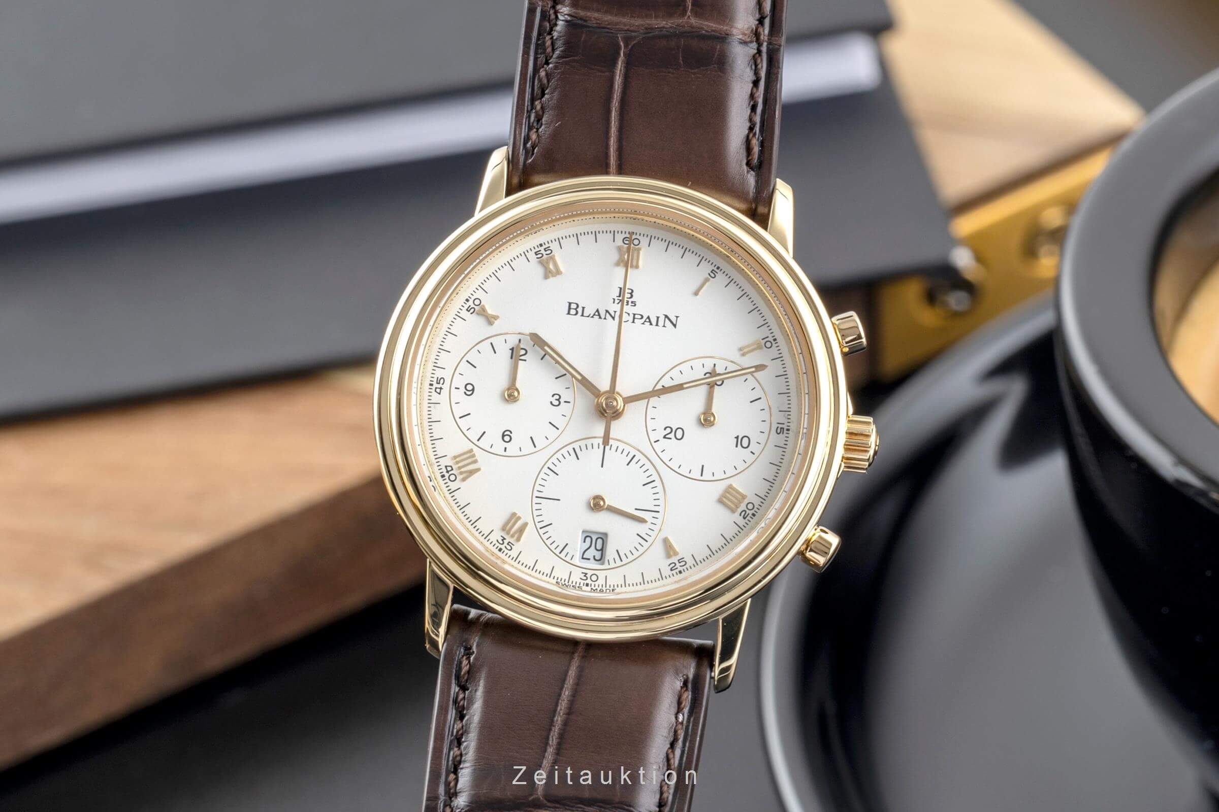 Blancpain Villeret chronograph 18 ct gold automatic Kal. 1185 Ref. 1185-9418  | Zeitauktion