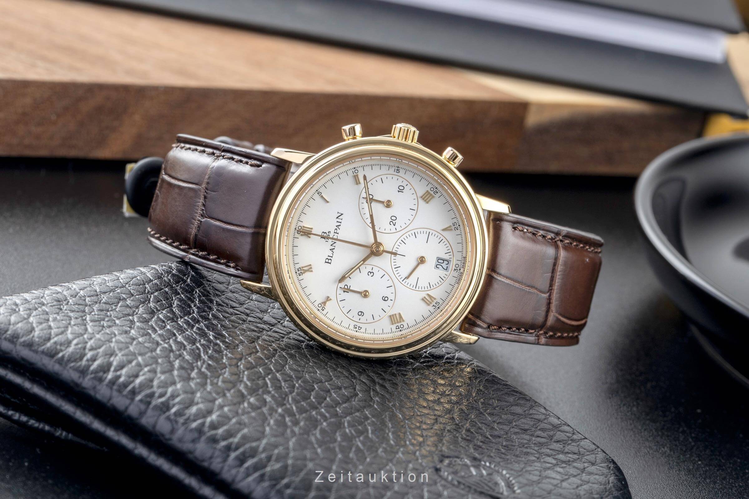 Blancpain Villeret chronograph 18 ct gold automatic Kal. 1185 Ref. 1185-9418  | Zeitauktion