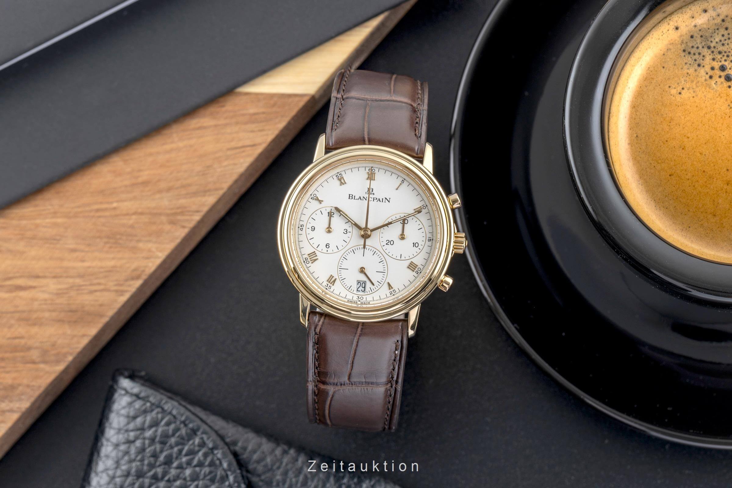 Blancpain Villeret chronograph 18 ct gold automatic Kal. 1185 Ref. 1185-9418  | Zeitauktion
