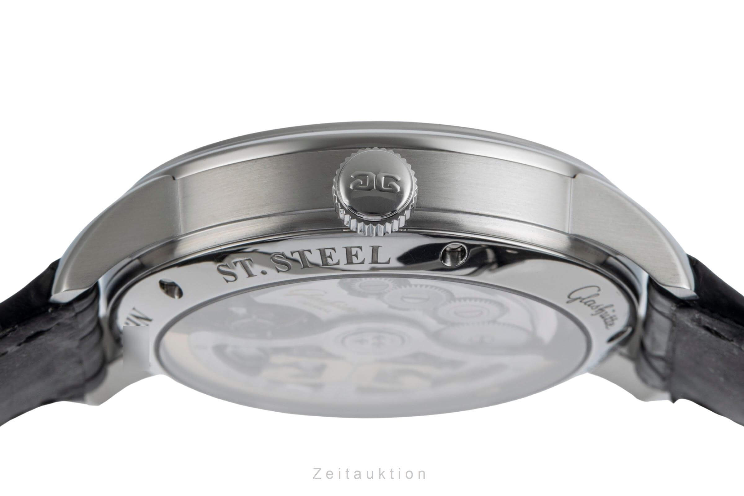 Glashütte Senator Stahl Automatik Kal. GO 36 Ref. 1-36-03-01-02-30  | Zeitauktion