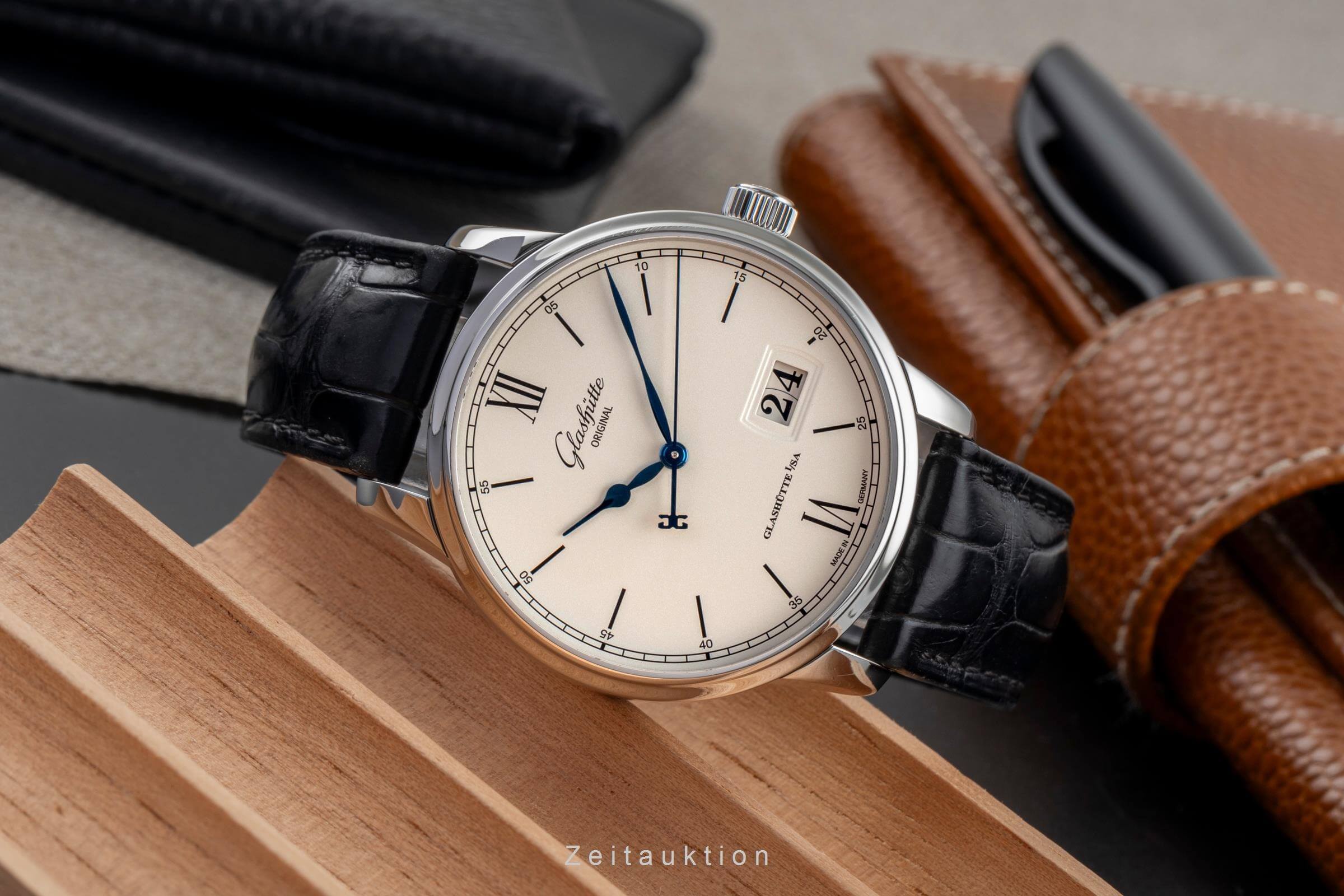 Glashütte Senator Stahl Automatik Kal. GO 36 Ref. 1-36-03-01-02-30  | Zeitauktion