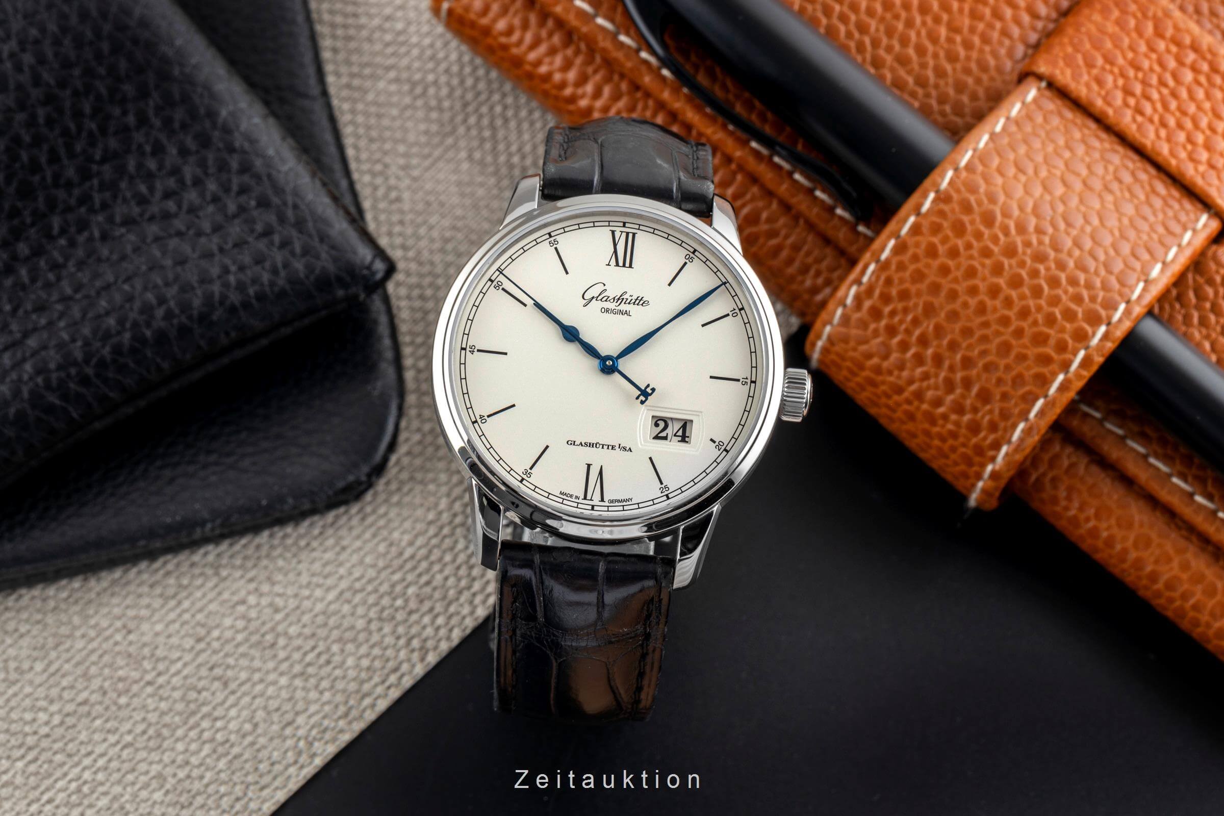 Glashütte Senator Stahl Automatik Kal. GO 36 Ref. 1-36-03-01-02-30  | Zeitauktion
