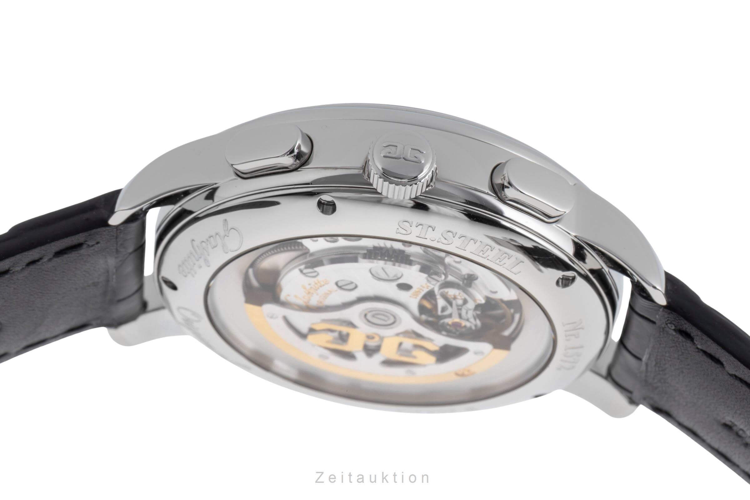 Glashütte Senator Chronograph Stahl Automatik Kal. GO 39 Ref. 39-34-21-42-04  | Zeitauktion