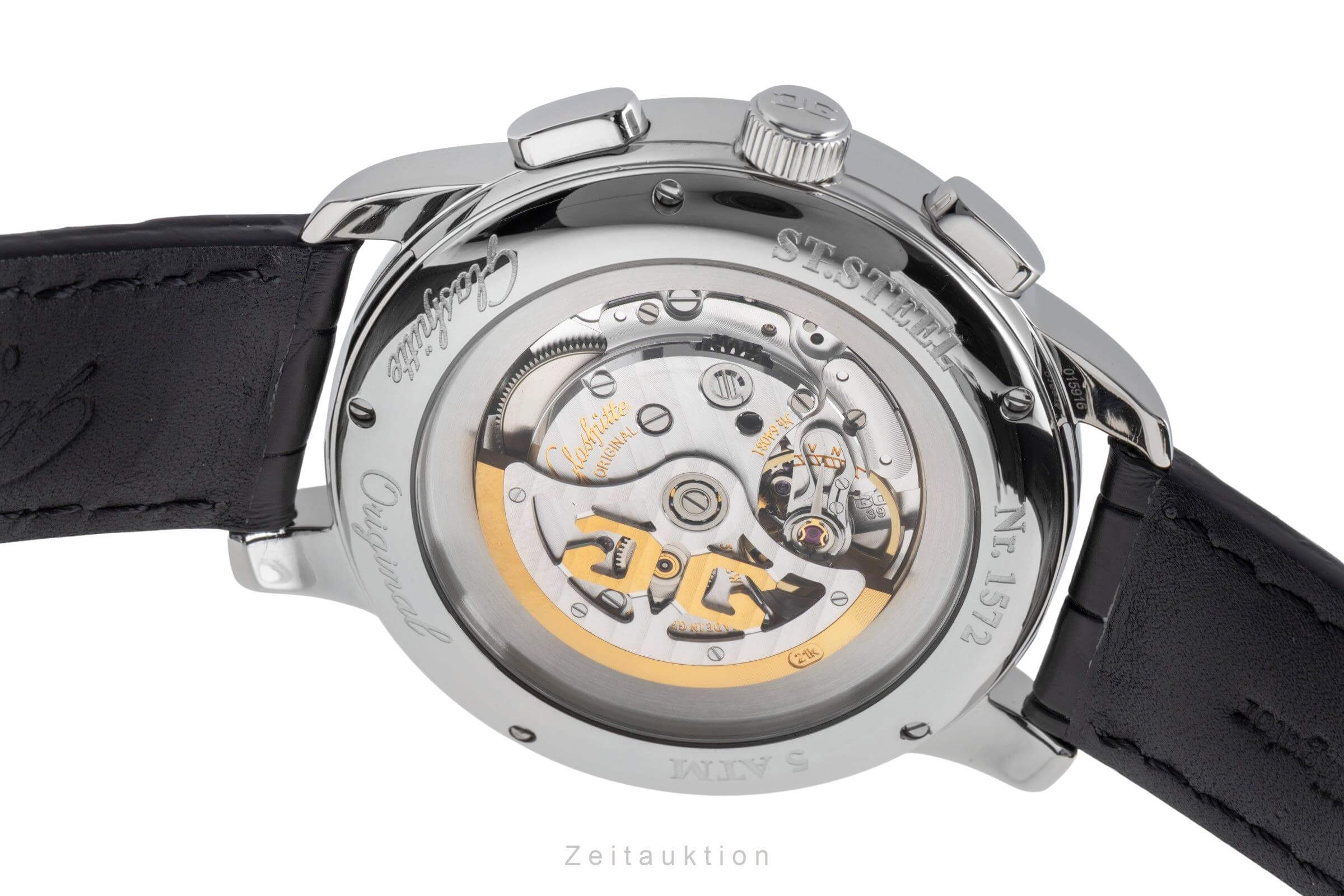 Glashütte Senator Chronograph Stahl Automatik Kal. GO 39 Ref. 39-34-21-42-04  | Zeitauktion