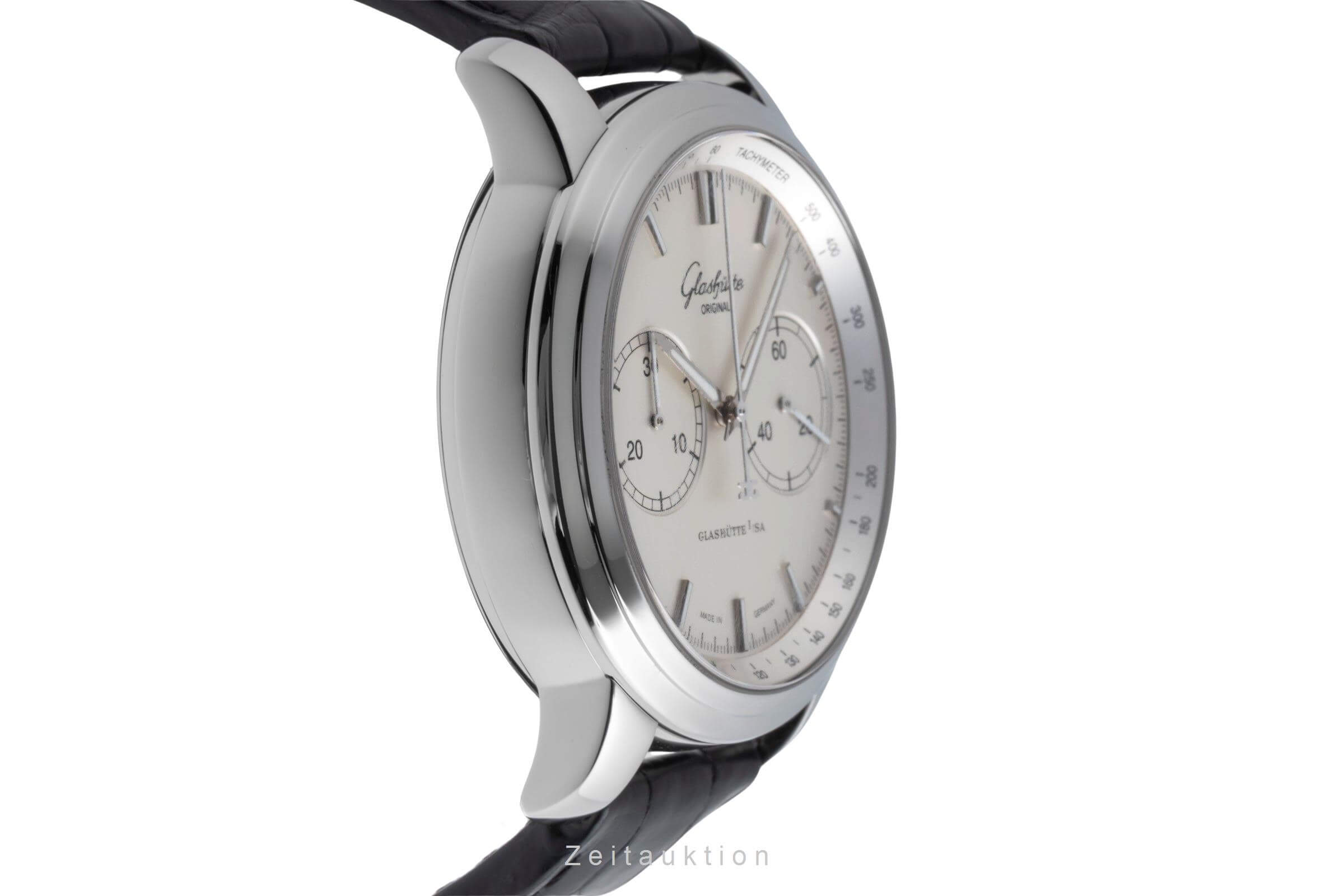Glashütte Senator Chronograph Stahl Automatik Kal. GO 39 Ref. 39-34-21-42-04  | Zeitauktion