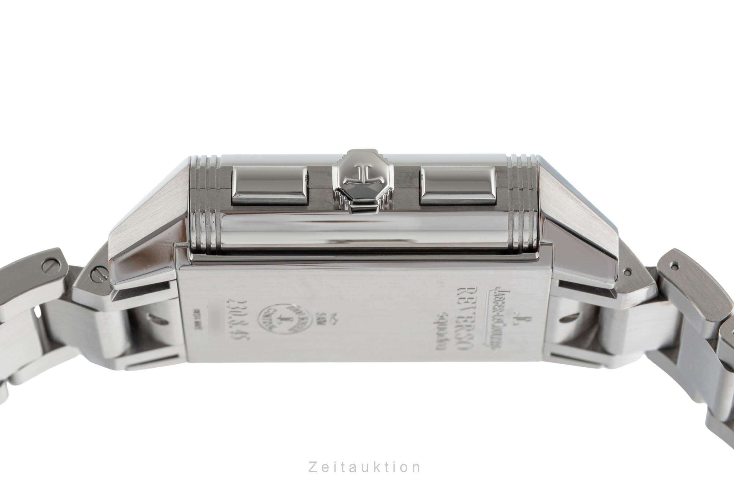 Jaeger LeCoultre Reverso Chronograph Stahl Automatik Kal. 754 Ref. Q7018120  230.8.45  | Zeitauktion