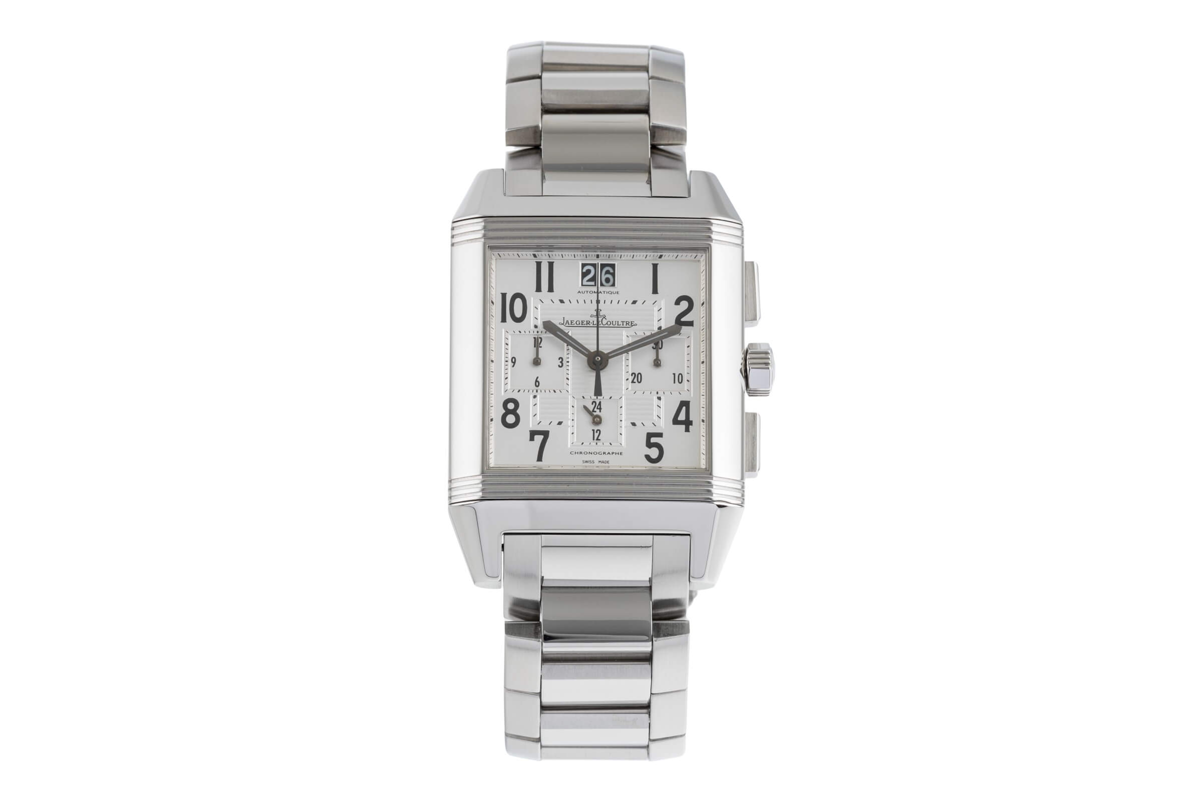 Jaeger LeCoultre Reverso Chronograph Stahl Automatik Kal. 754 Ref. Q7018120  230.8.45  | Zeitauktion