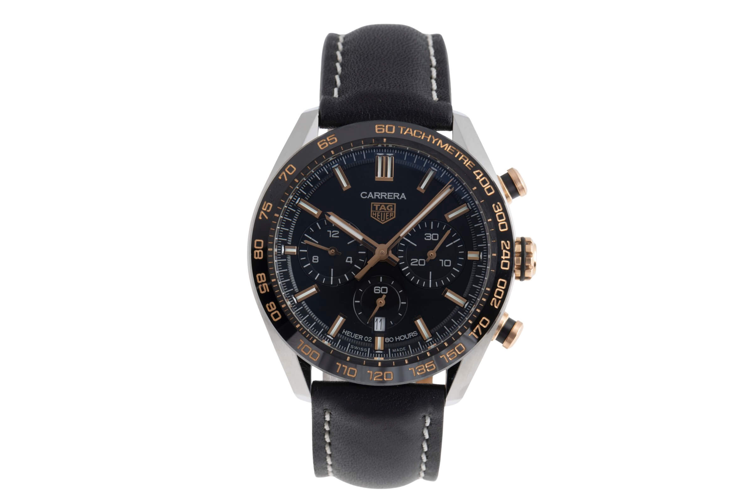 Tag Heuer Carrera chronographe acier / or  automatique Kal. Heuer 02 Ref. CBN2A5A.FC6481  | Zeitauktion