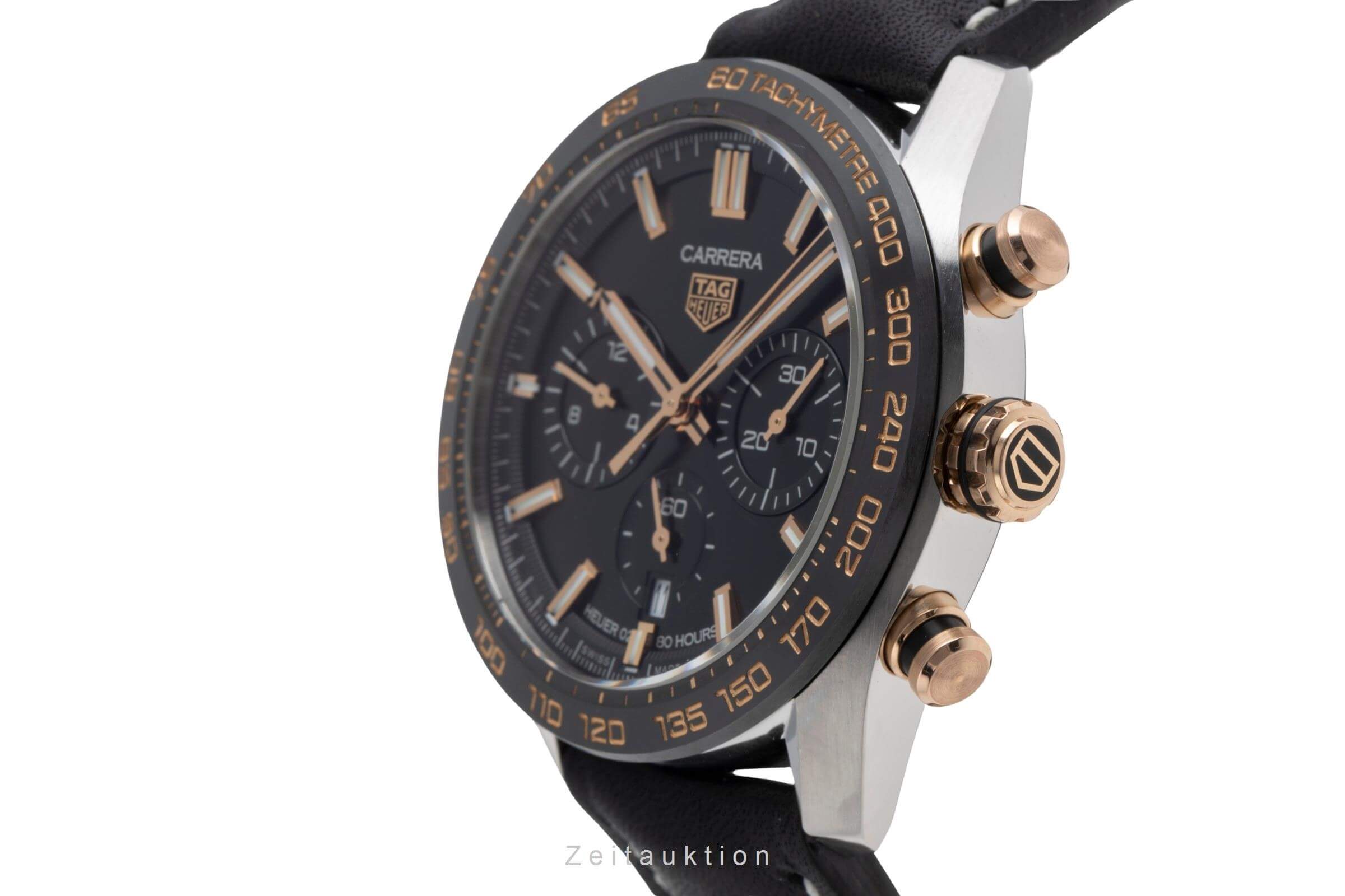 Tag Heuer Carrera Chronograph Stahl / Gold Automatik Kal. Heuer 02 Ref. CBN2A5A.FC6481  | Zeitauktion