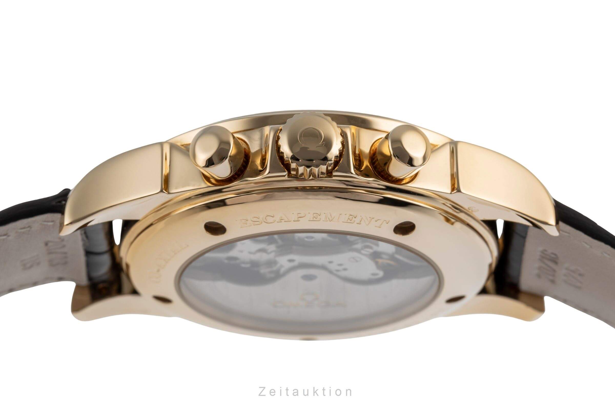 Omega De Ville chronograph 18 ct gold automatic Kal. 3313A Ref. 4641.30.32  | Zeitauktion