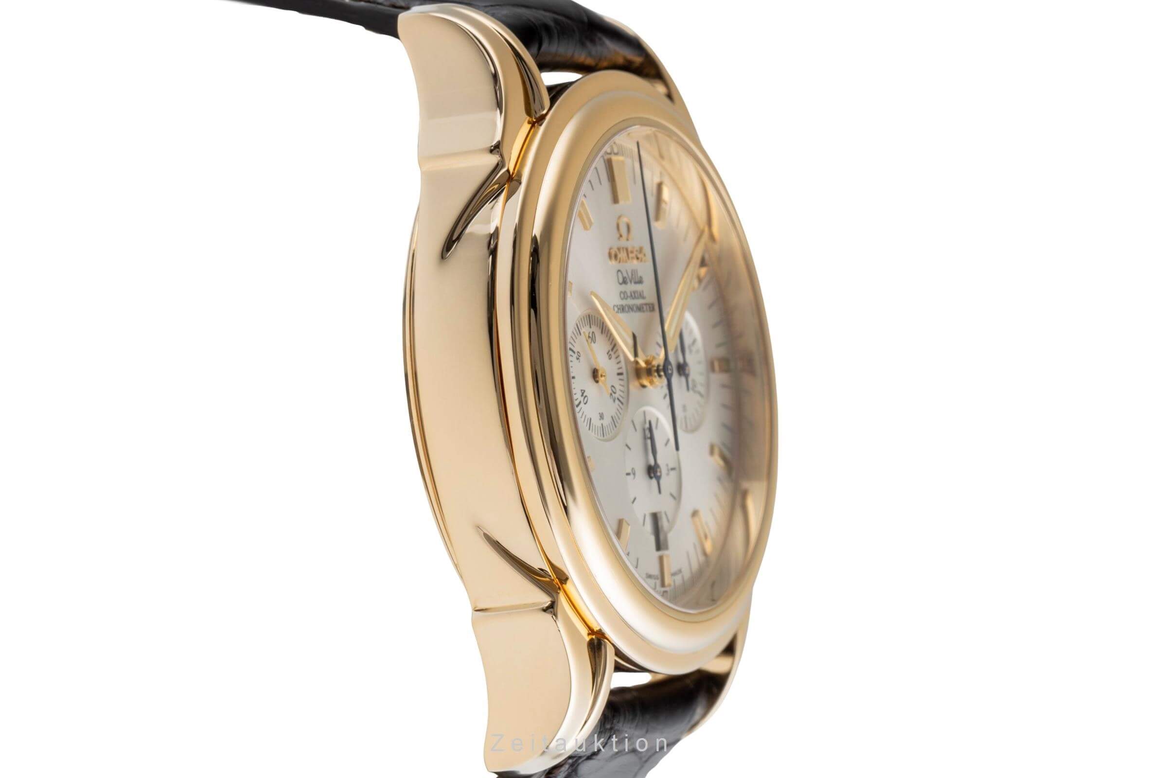 Omega De Ville chronograph 18 ct gold automatic Kal. 3313A Ref. 4641.30.32  | Zeitauktion