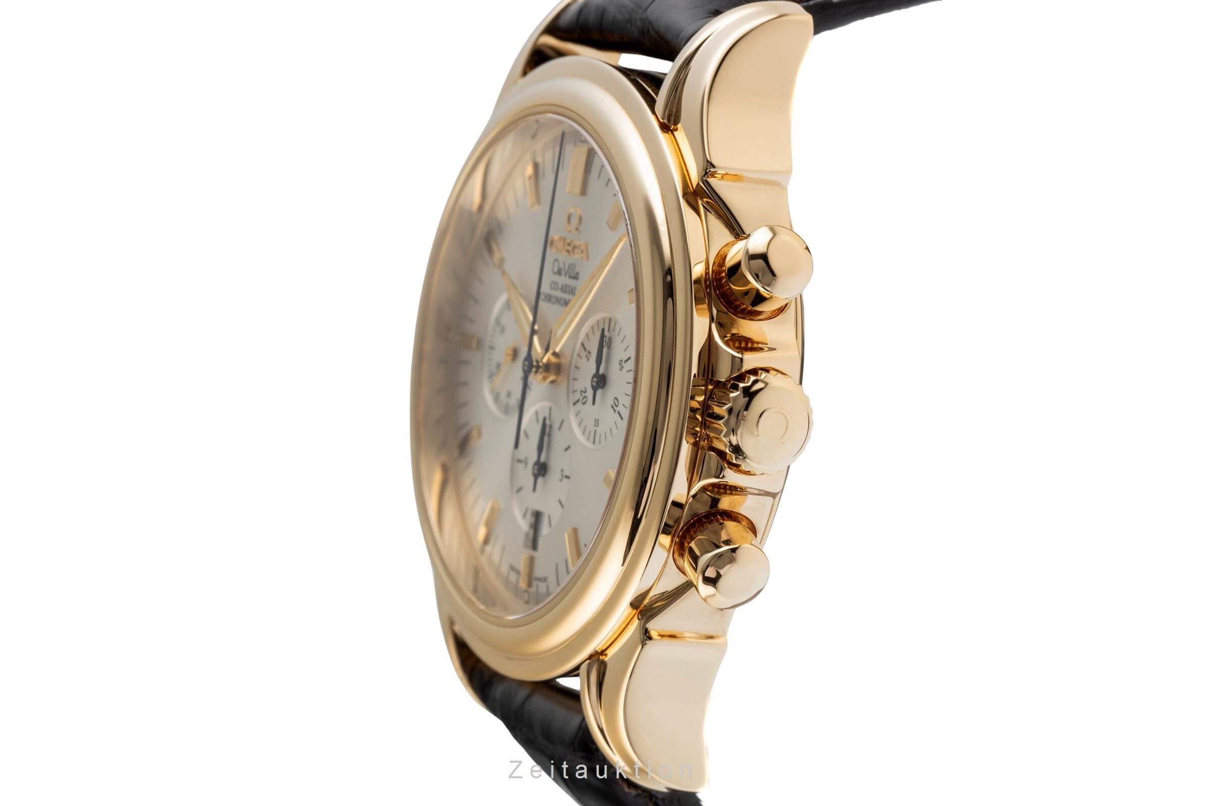 Omega De Ville chronograph 18 ct gold automatic Kal. 3313A Ref. 4641.30.32  | Zeitauktion