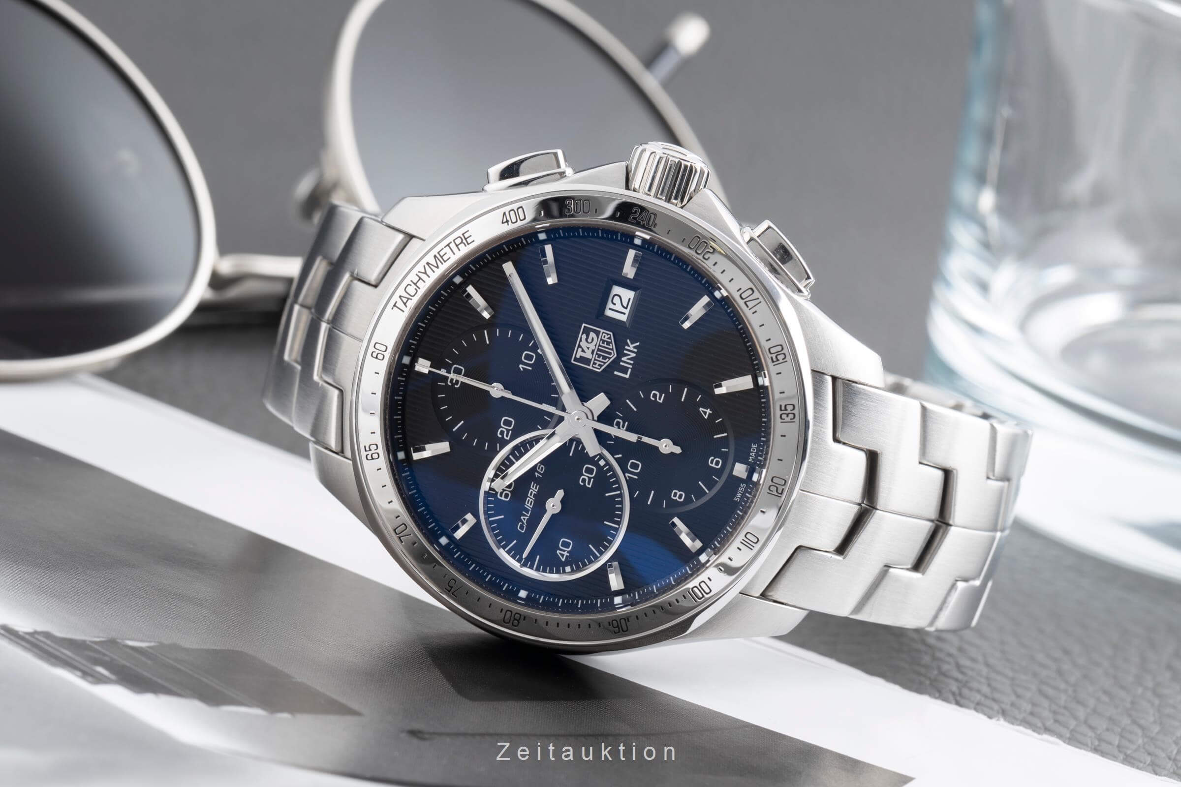 Tag Heuer Link chronograph steel automatic Kal. 16 Ref. CAT2010  | Zeitauktion