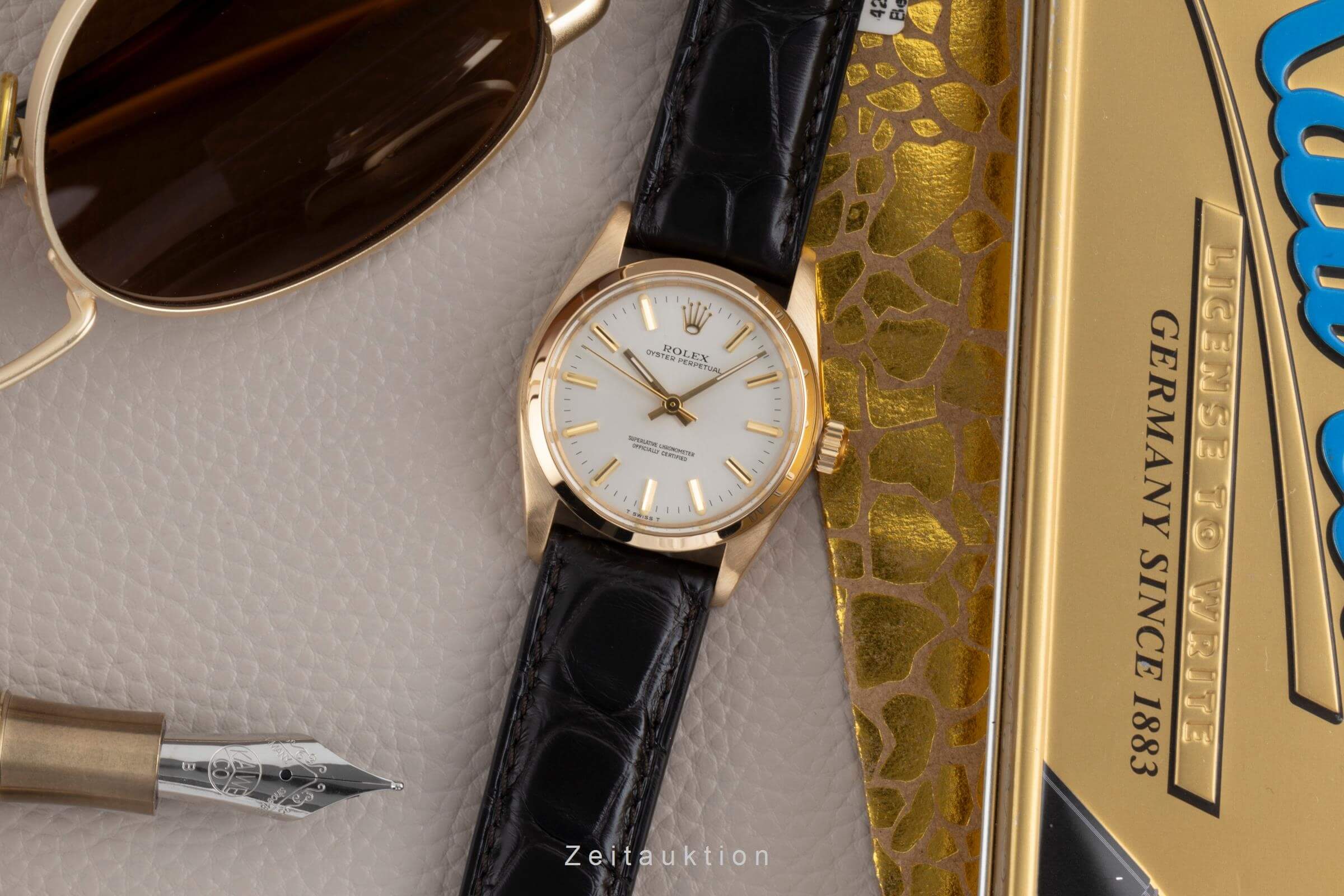 Rolex Oyster Perpetual 18k Gold Automatik Kal. 2030 Ref. 6748 VINTAGE  | Zeitauktion