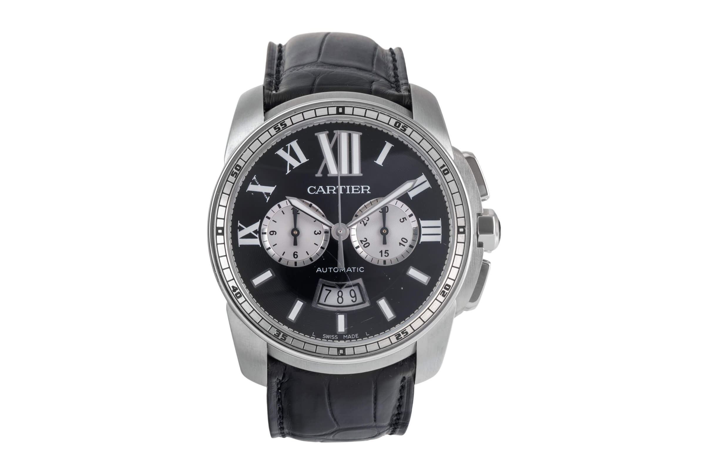 Cartier Calibre de Cartier chronograph steel automatic Kal. 1904-CH MC Ref. W7100061  | Zeitauktion