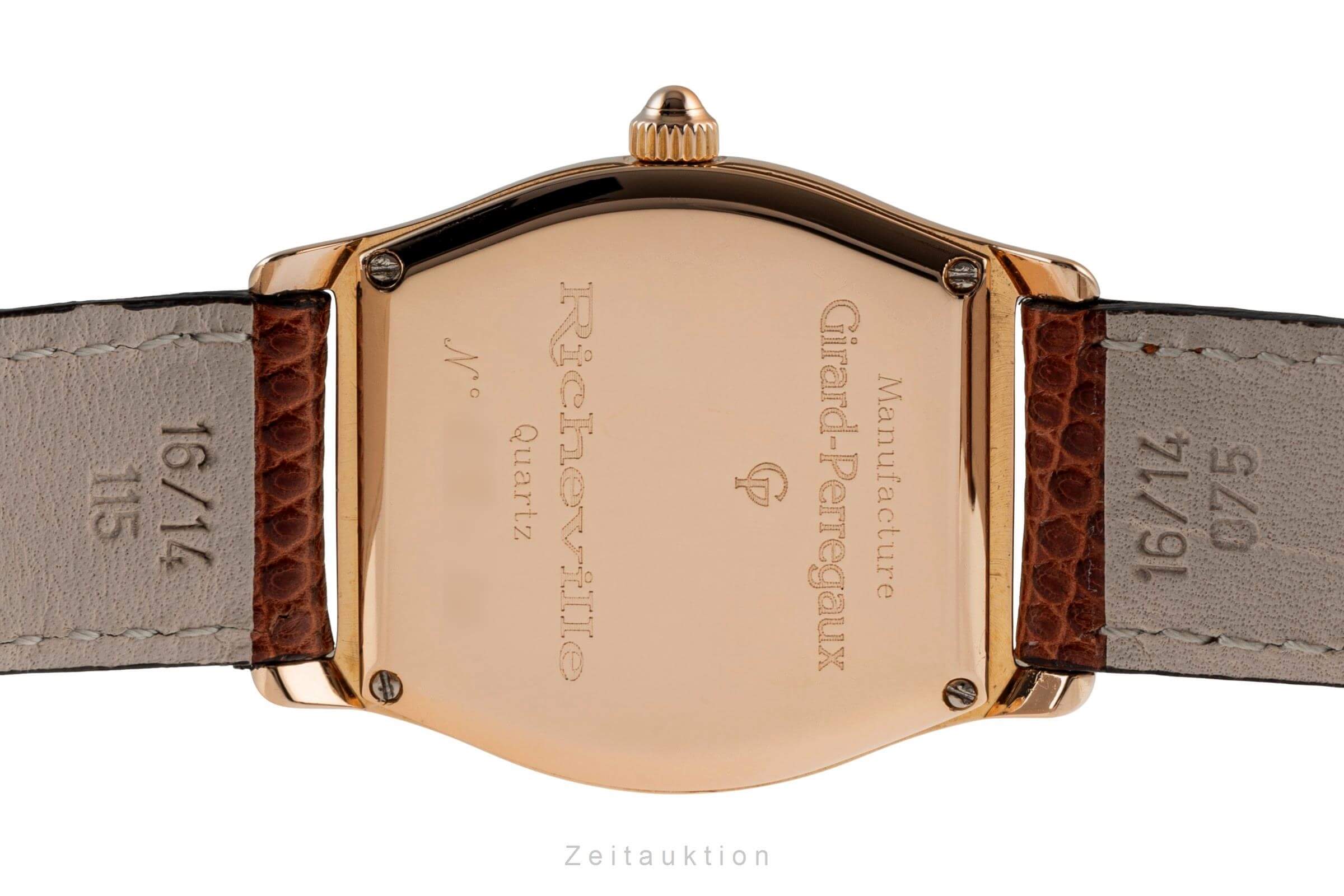 Girard Perregaux Richeville 18 ct red gold quartz Kal. 731-458 Ref. 2600  | Zeitauktion
