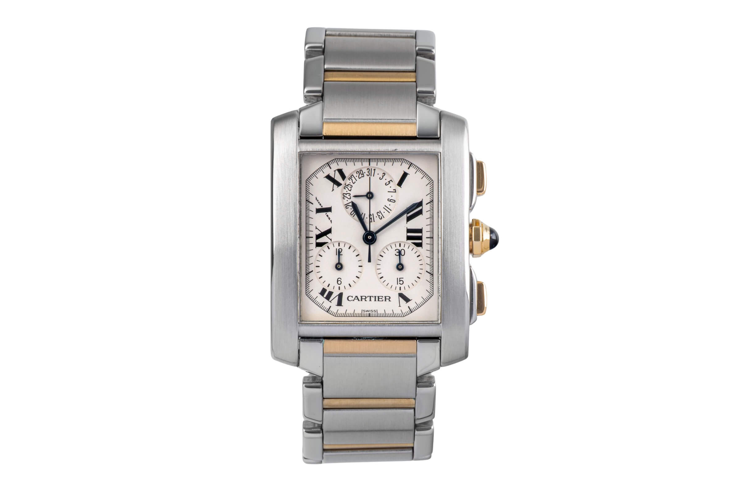 Cartier Tank Francaise Chronograph Stahl / Gold Quarz Kal. 212P Ref. W51004Q4  | Zeitauktion
