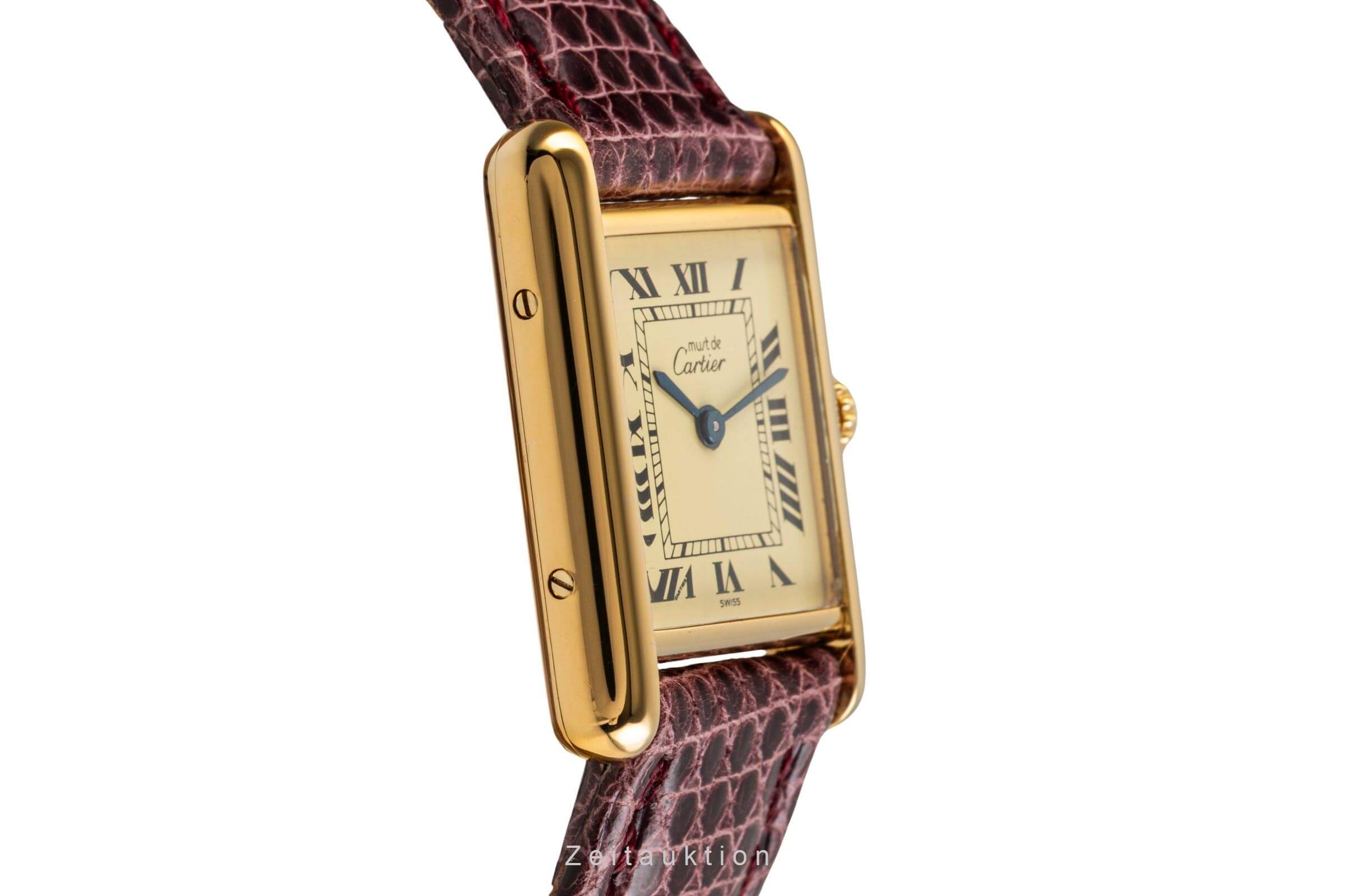 Cartier Tank argent doré quartz Kal. 057 Ref. 5057001  | Zeitauktion