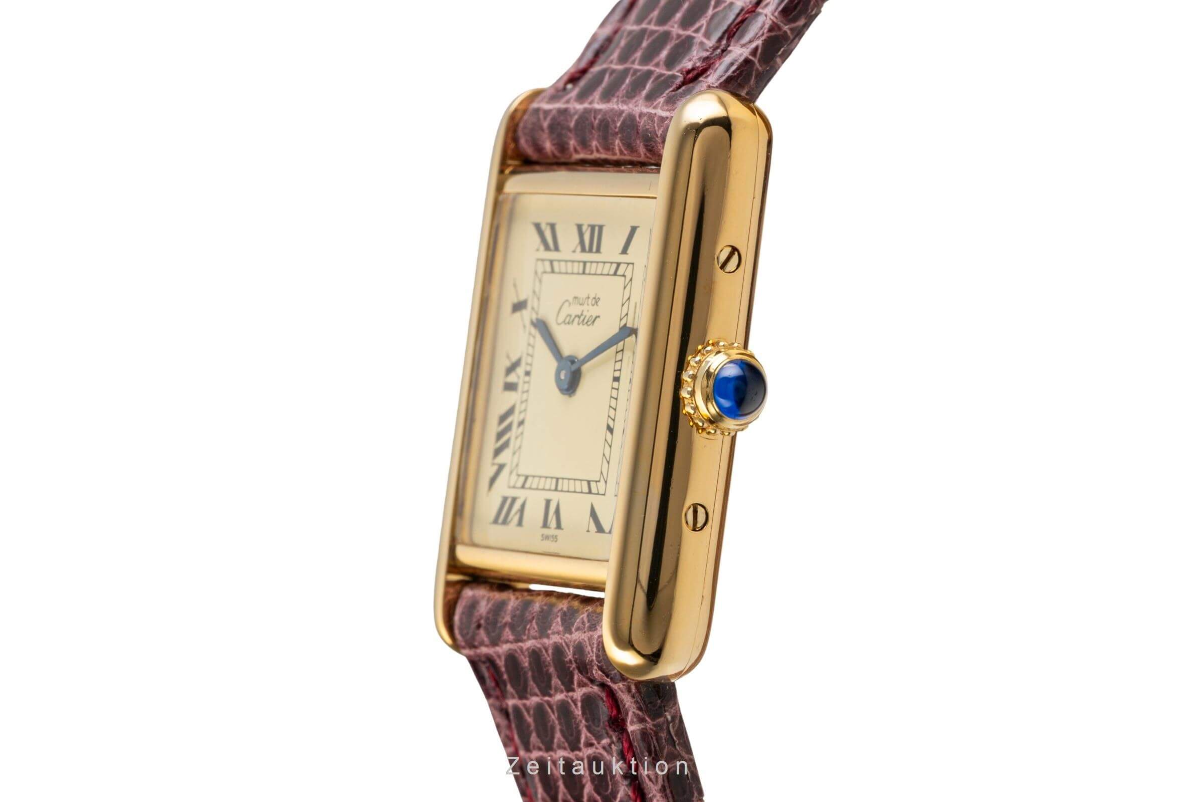 Cartier Tank argent doré quartz Kal. 057 Ref. 5057001  | Zeitauktion