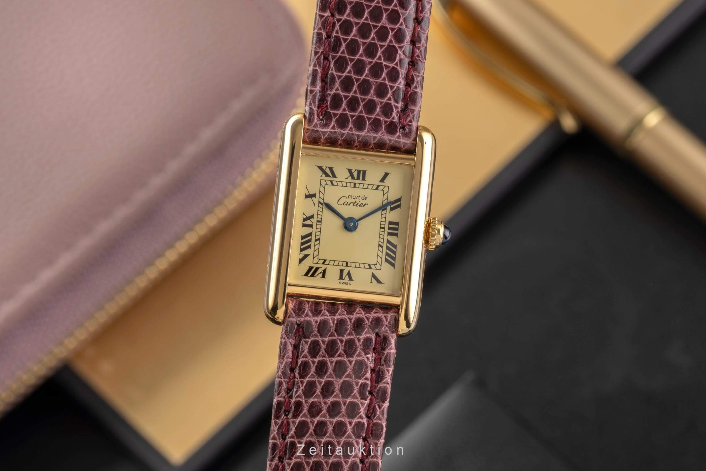 Cartier Tank argent doré quartz Kal. 057 Ref. 5057001  | Zeitauktion