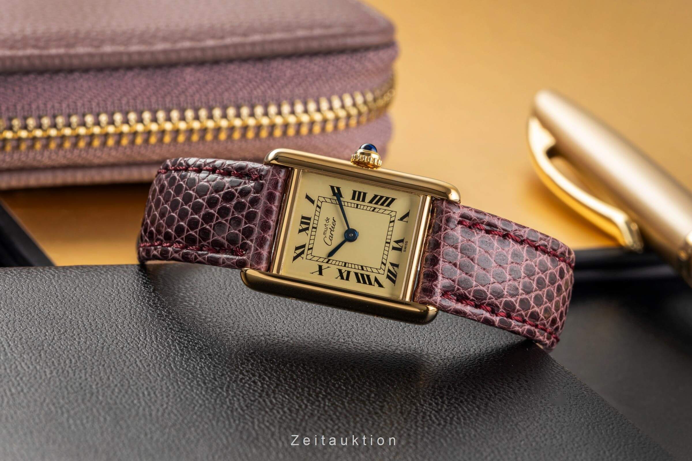 Cartier Tank argent doré quartz Kal. 057 Ref. 5057001  | Zeitauktion