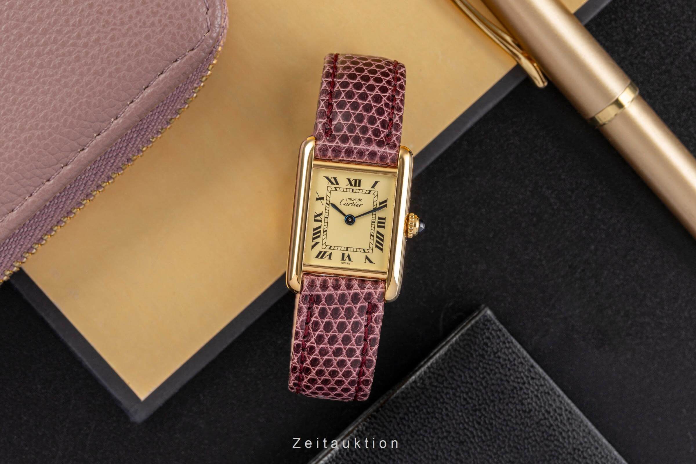 Cartier Tank argent doré quartz Kal. 057 Ref. 5057001  | Zeitauktion