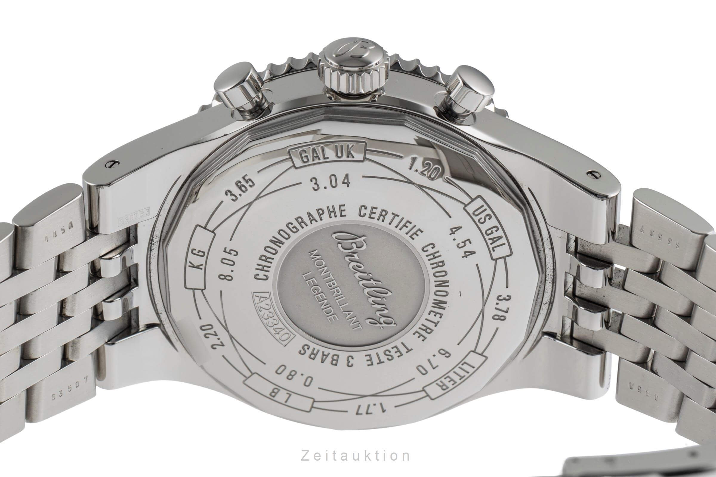 Breitling Montbrillant Chronograph Stahl Automatik Kal. B23 Ref. A23340  | Zeitauktion