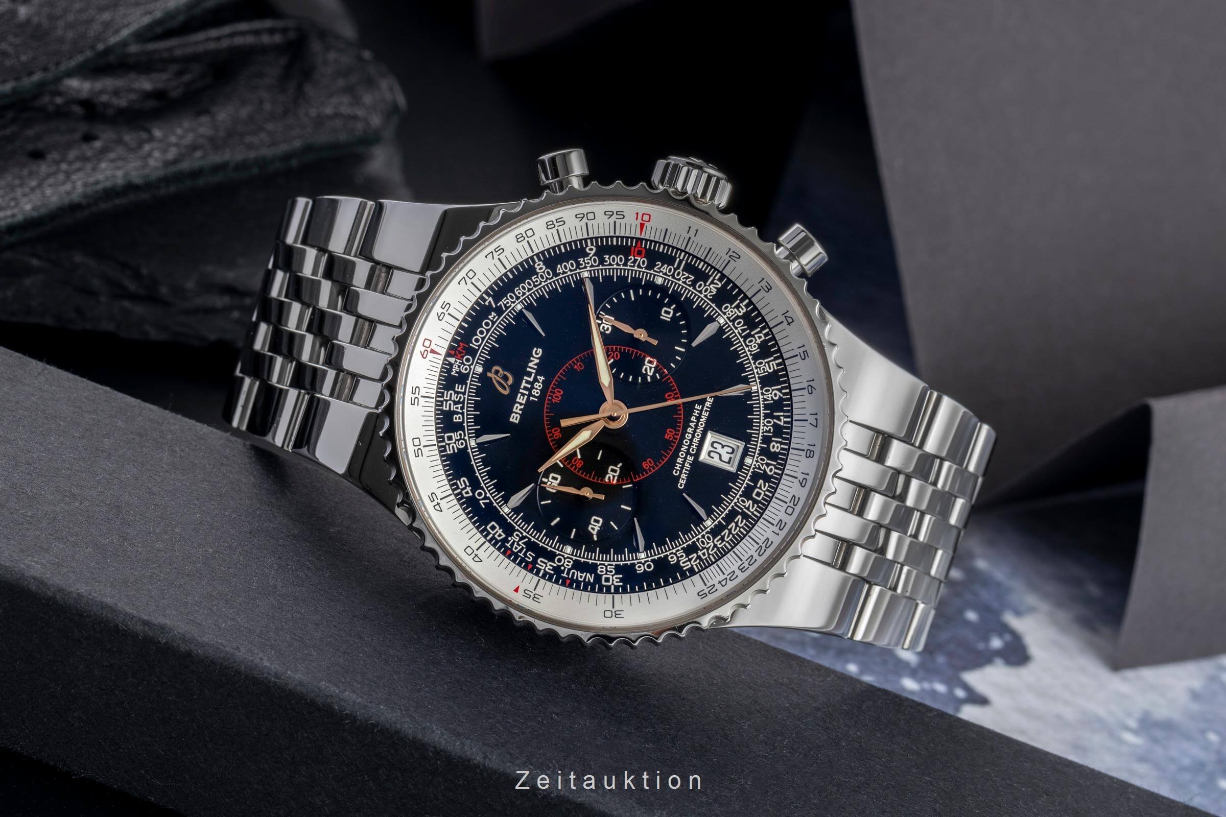 Breitling Montbrillant Chronograph Stahl Automatik Kal. B23 Ref. A23340  | Zeitauktion