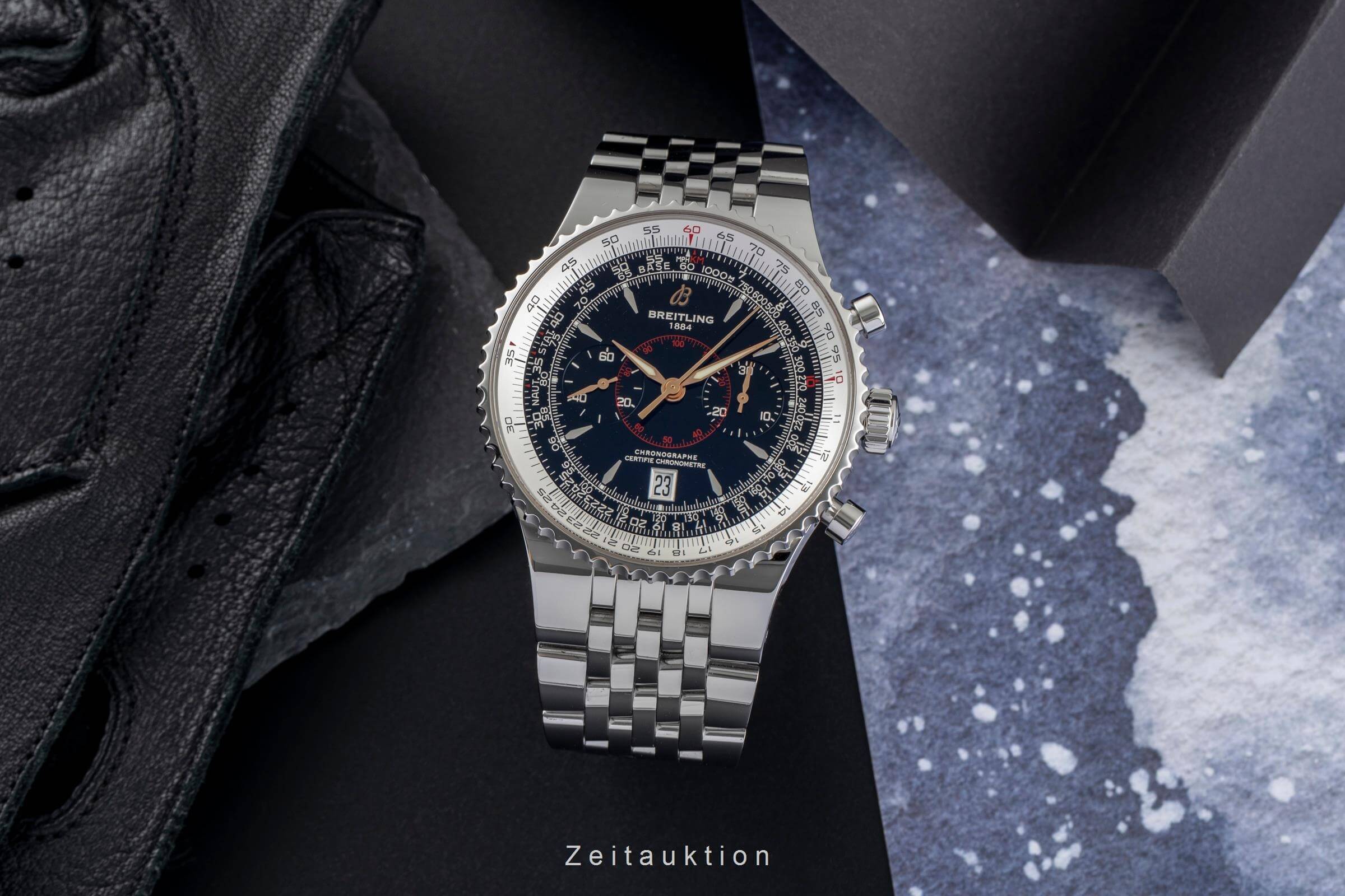Breitling Montbrillant Chronograph Stahl Automatik Kal. B23 Ref. A23340  | Zeitauktion