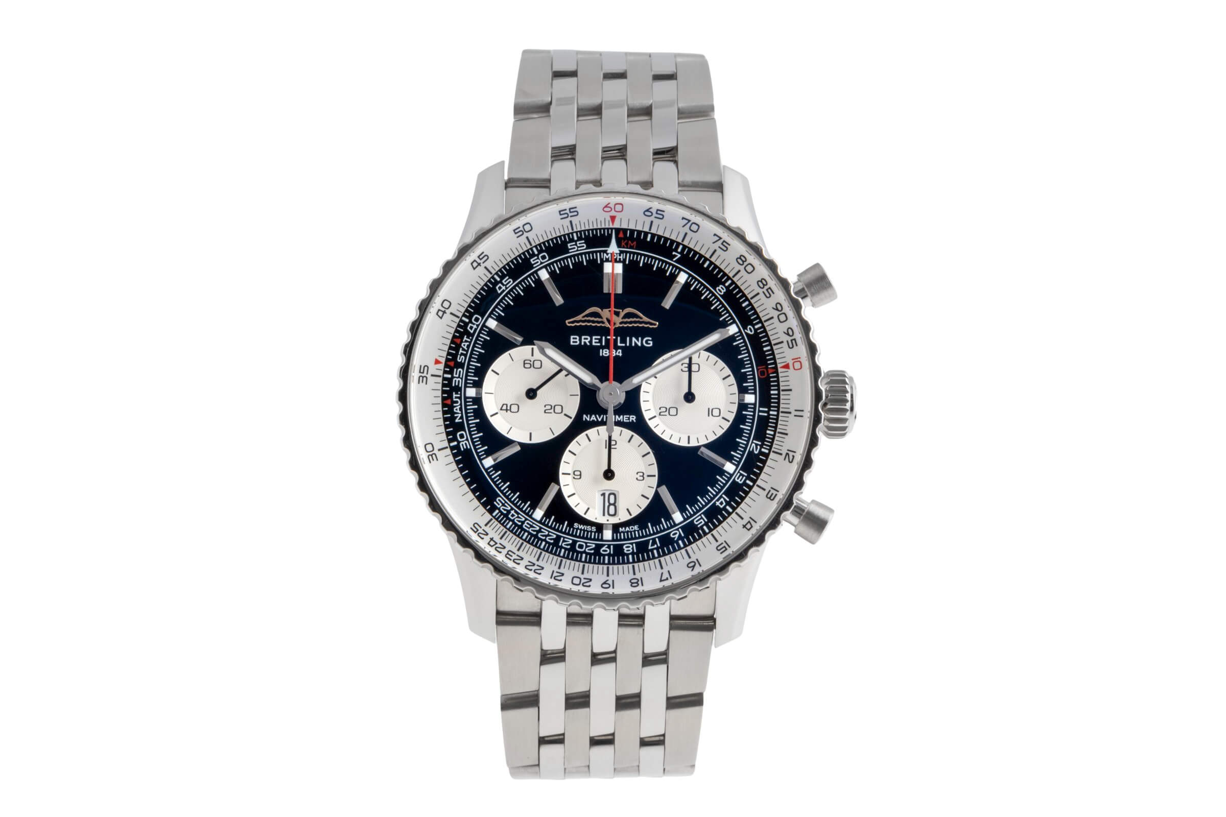 Breitling Navitimer 01 chronograph steel automatic Kal. B01 Ref. AB0138211B1P1  | Zeitauktion