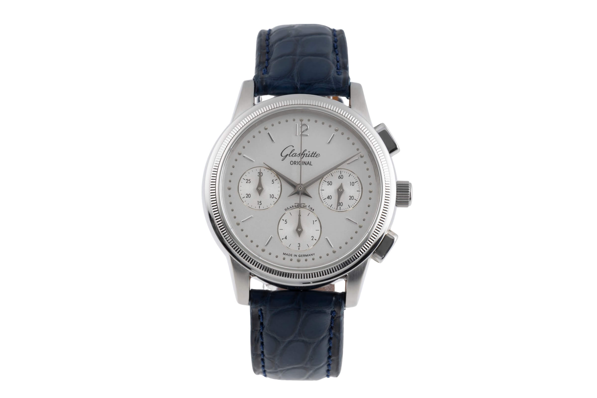 Glashütte Original Senator chronographe acier automatique Kal. GUB 39 Ref. 39-31-03-03-04  | Zeitauktion