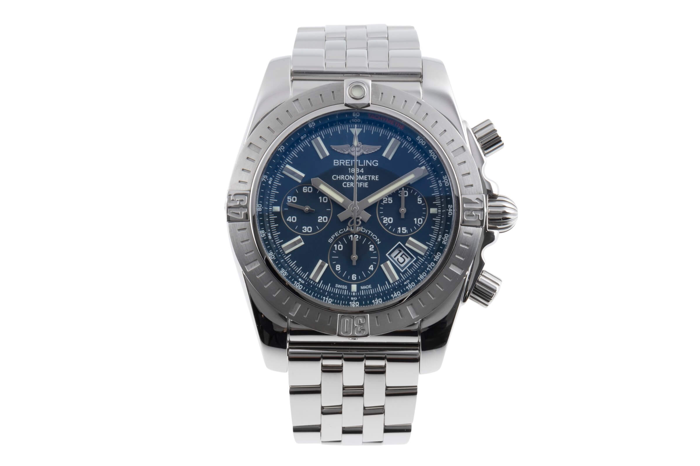 Breitling Chronomat 44 Chronograph Stahl Automatik Kal. B01 Ref. AB011511/BF70  | Zeitauktion
