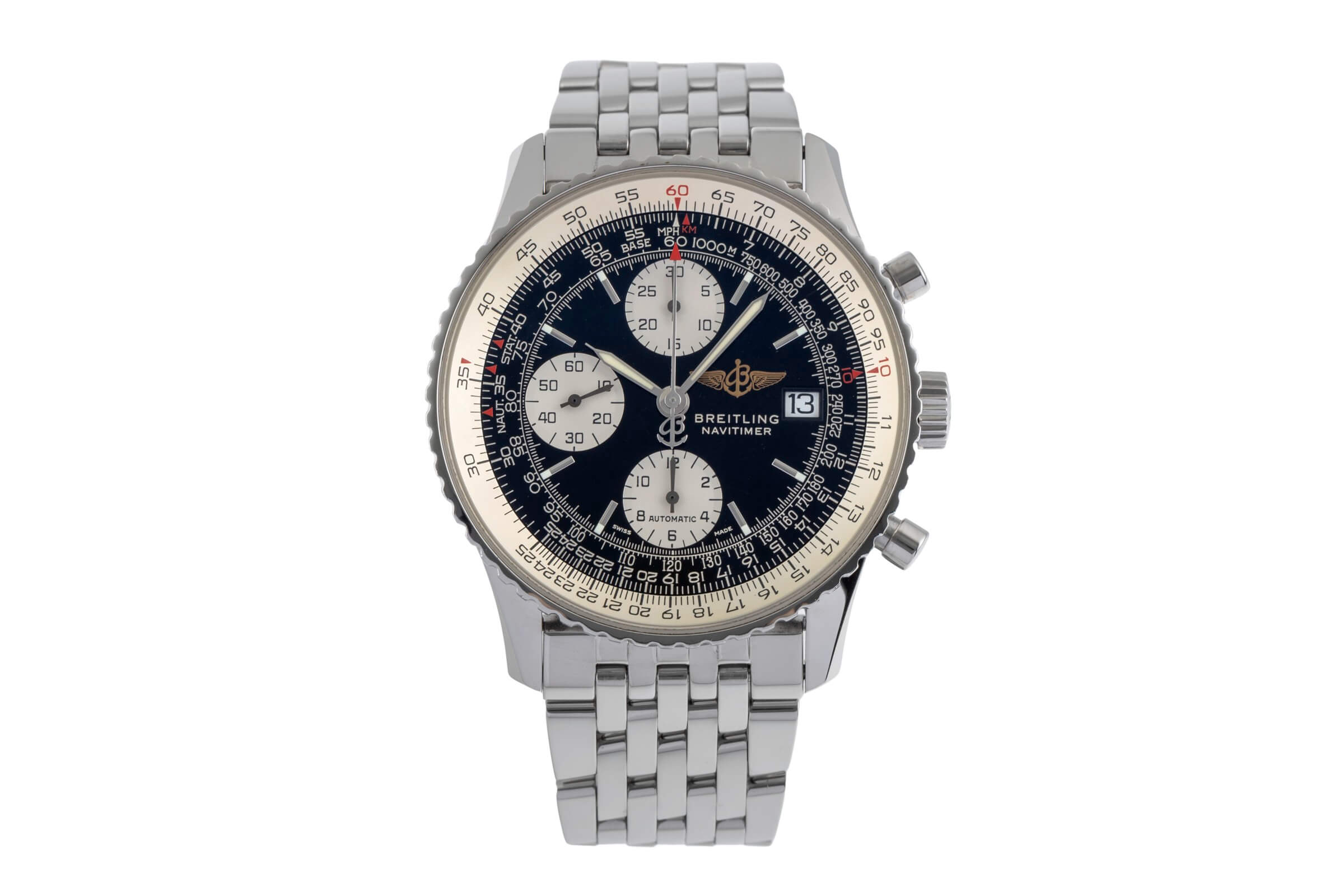 Breitling Old Navitimer Chronograph Stahl Automatik Kal. B13 Ref. A13322  | Zeitauktion