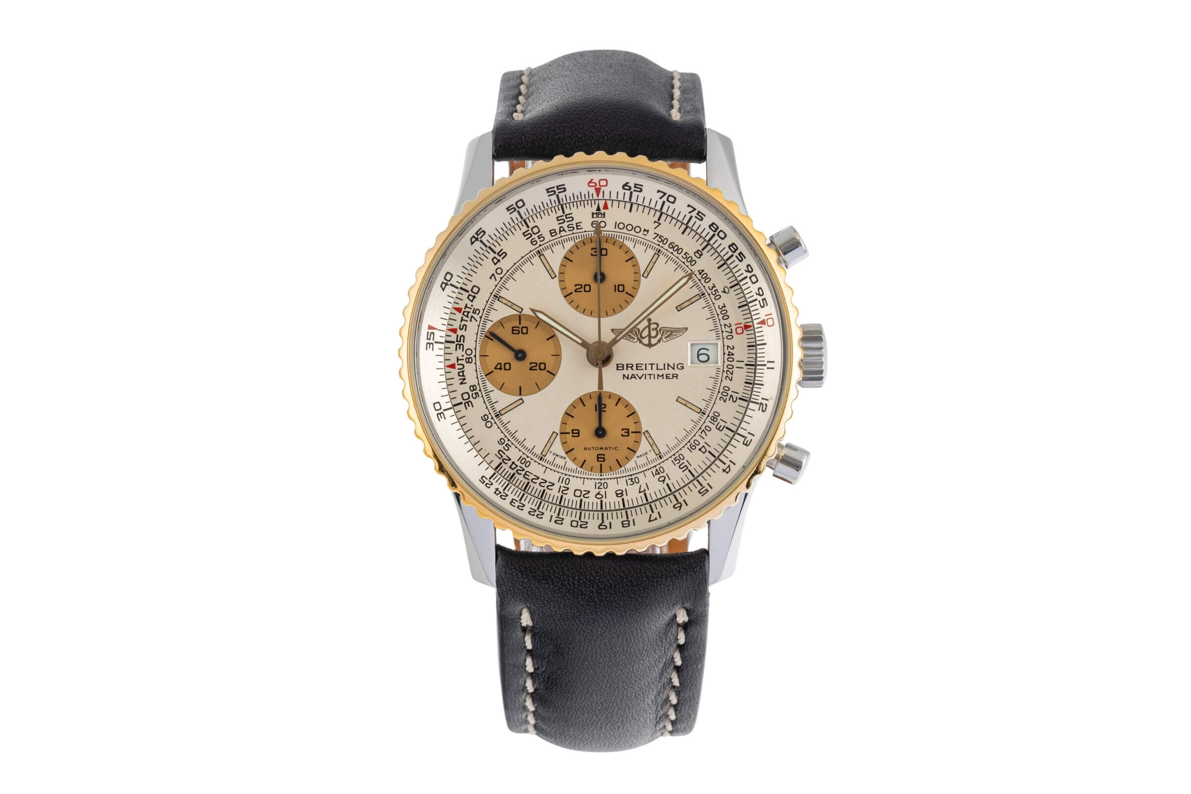 Breitling Old Navitimer chronograph gilt / steel automatic Kal. B13 Ref. B13019  | Zeitauktion