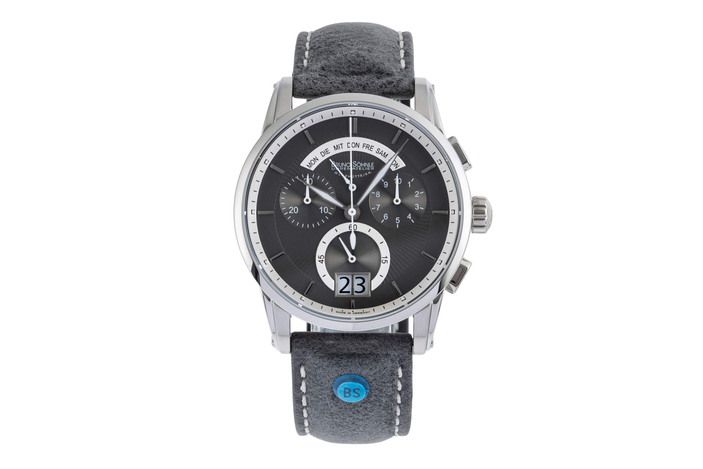 Bruno Söhnle Glashütte Original Grandioso cronógrafo acero cuarzo Ref. 17-13117-841  | Zeitauktion