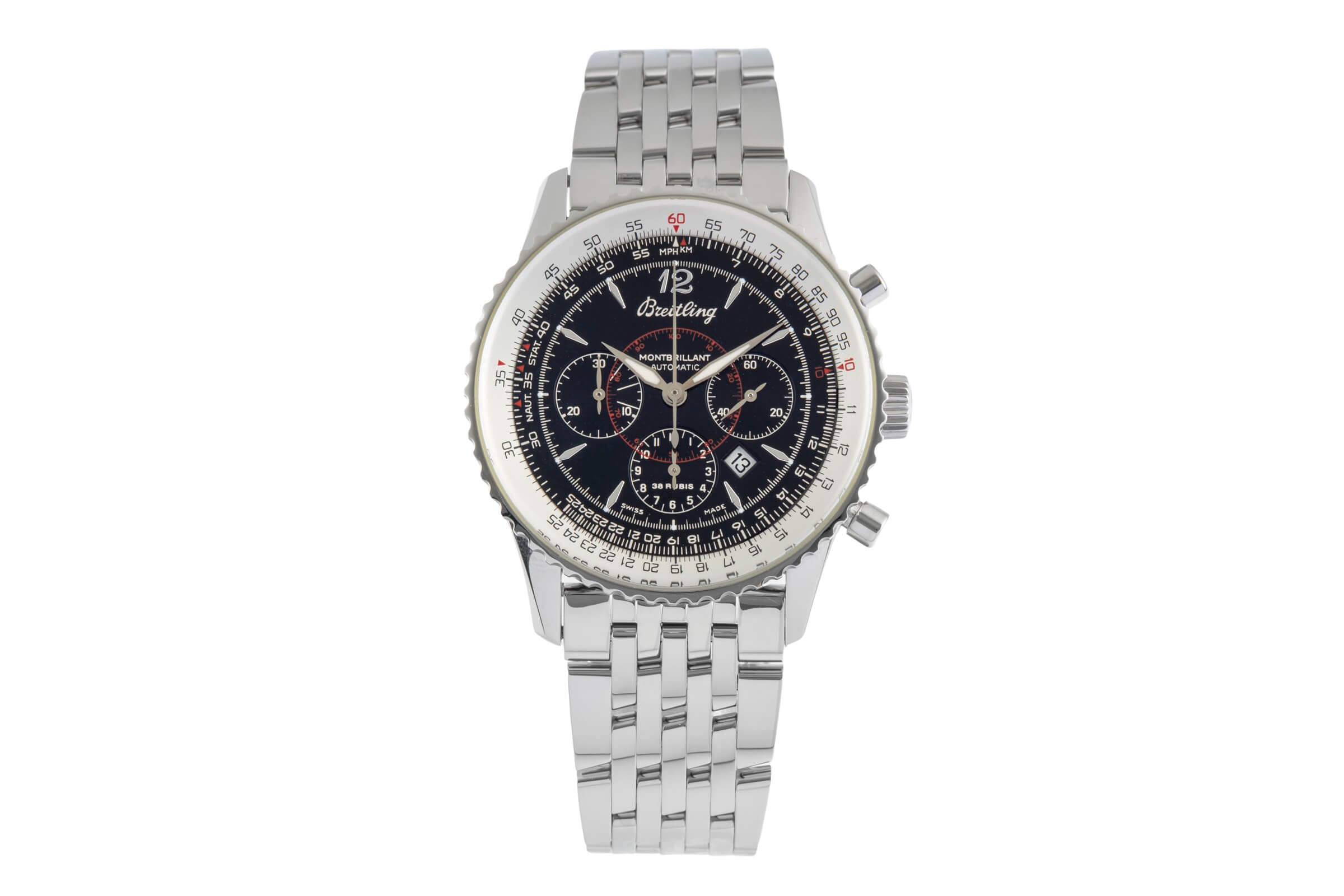 Breitling Montbrillant Chronograph Stahl Automatik Kal. B41 Ref. A41330  A414B08NP  | Zeitauktion