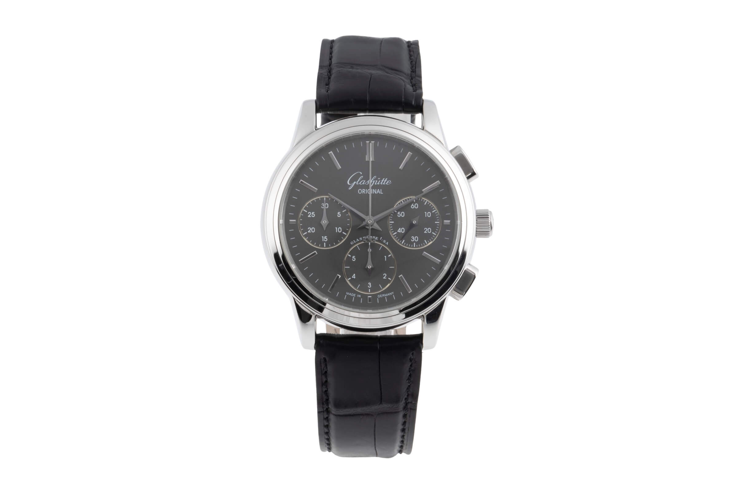 Glashütte Senator Chronograph Stahl Automatik Kal. GUB 39 Ref. 39-31-14-23-04  | Zeitauktion